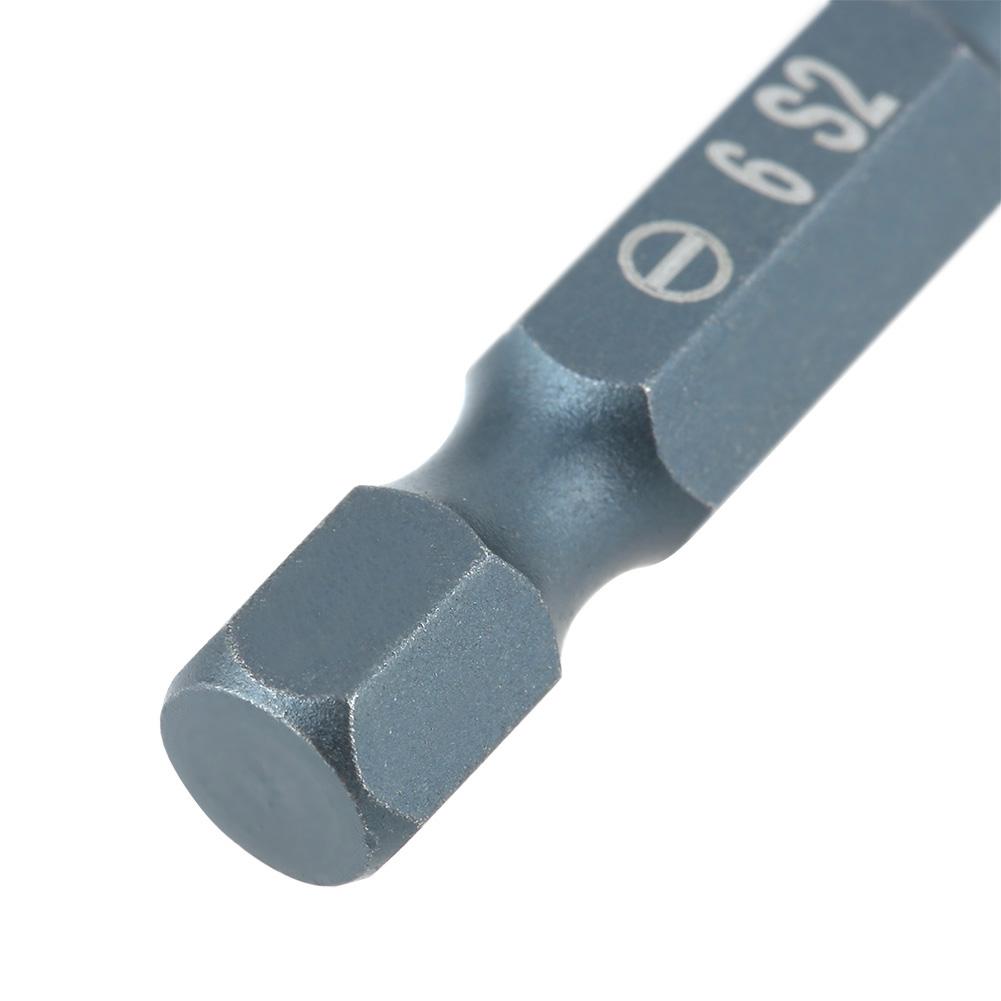 10pcs 14inch Hex Shank 50mm S2 Alloy Steel Slotted Screwdriver Bits Set H6.3*50*SL6mm