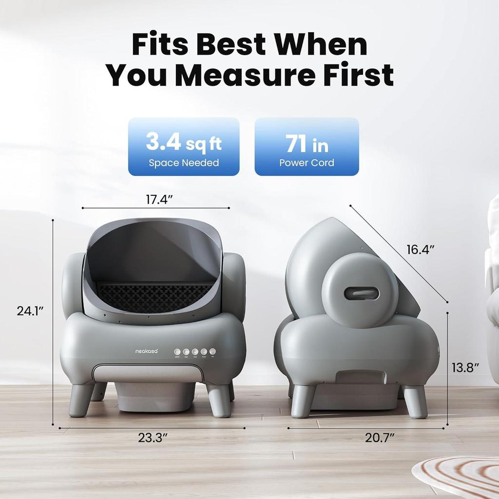 Neakasa M1 Neabot Open Self-Cleaning Automatic Cat Litter Box Odor-Free Self-Defendable Cat Sandbox Cat Product Smart Pet Toilet