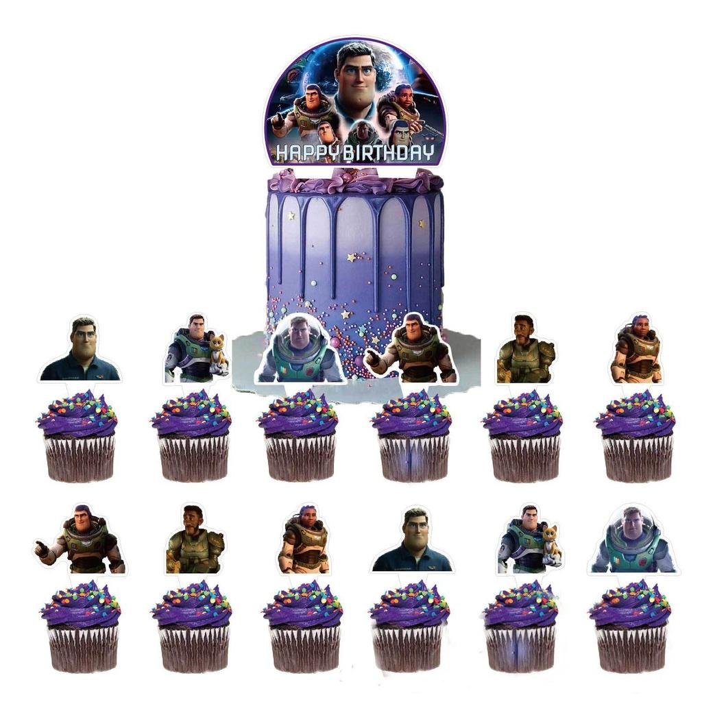 Lightyear Birthday Party Decorations With Letter Flag Pulling Cake Cards And Balloons