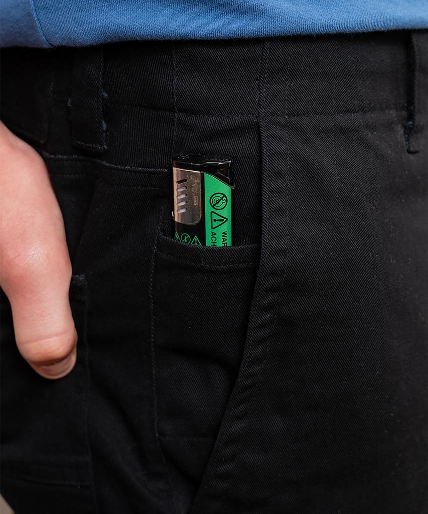 Pabeo Gewaschene Cargohose (Schwarz)