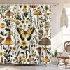 Vintage Boho Shower Curtain Black And Gold Floral Bathroom Aesthetic Decorative, Funny Rustic Bee Daisy Flowers Witchy Eclectic