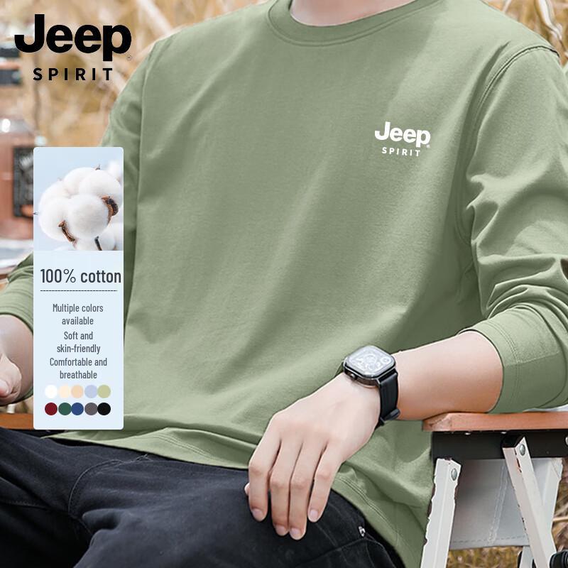 JEEP SPIRIT Men s Pure Cotton Long Sleeve T-Shirt XL