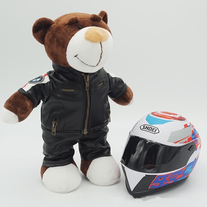 Kawaii helmets and teddy bears motorcycle decorations cute anime-filled soft stuffed toys as holiday gifts for friends