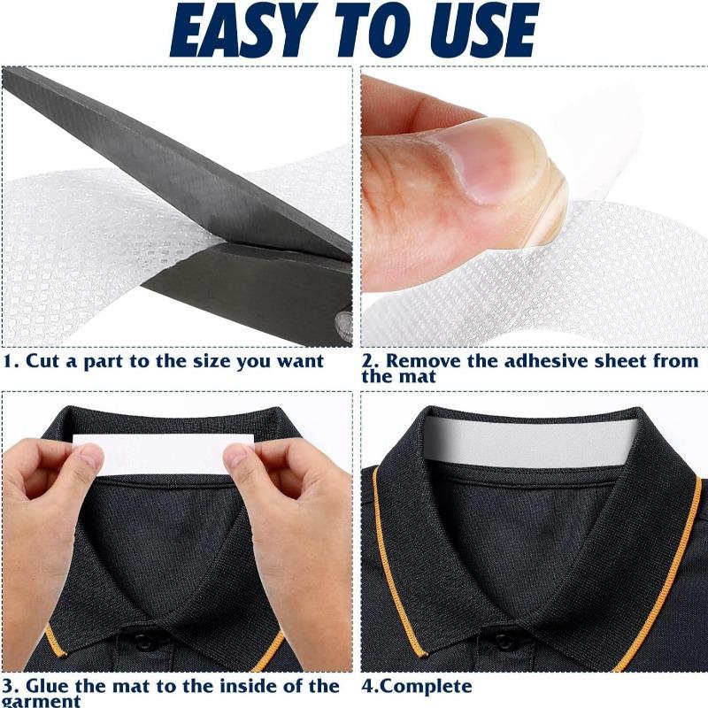 Einweg Unsichtbare Schweißpads Kragen Schweißabsorbierendes Pad T-Shirt Nackenkragen Absorbierende Aufkleber Unisex Hut Schweißresistentes Pflaster