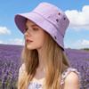 Breathable Cotton Bucket Hat For Outdoor Activity Foldable Sun Protective Unisex Design Fisherman Hat For Women Men