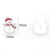 50/100Pcs Mixed Cartoon Snowman Buttons Christmas Wooden Snowman Buttons Flat Back Buttons Handmade Sewing Home Decoration DIY