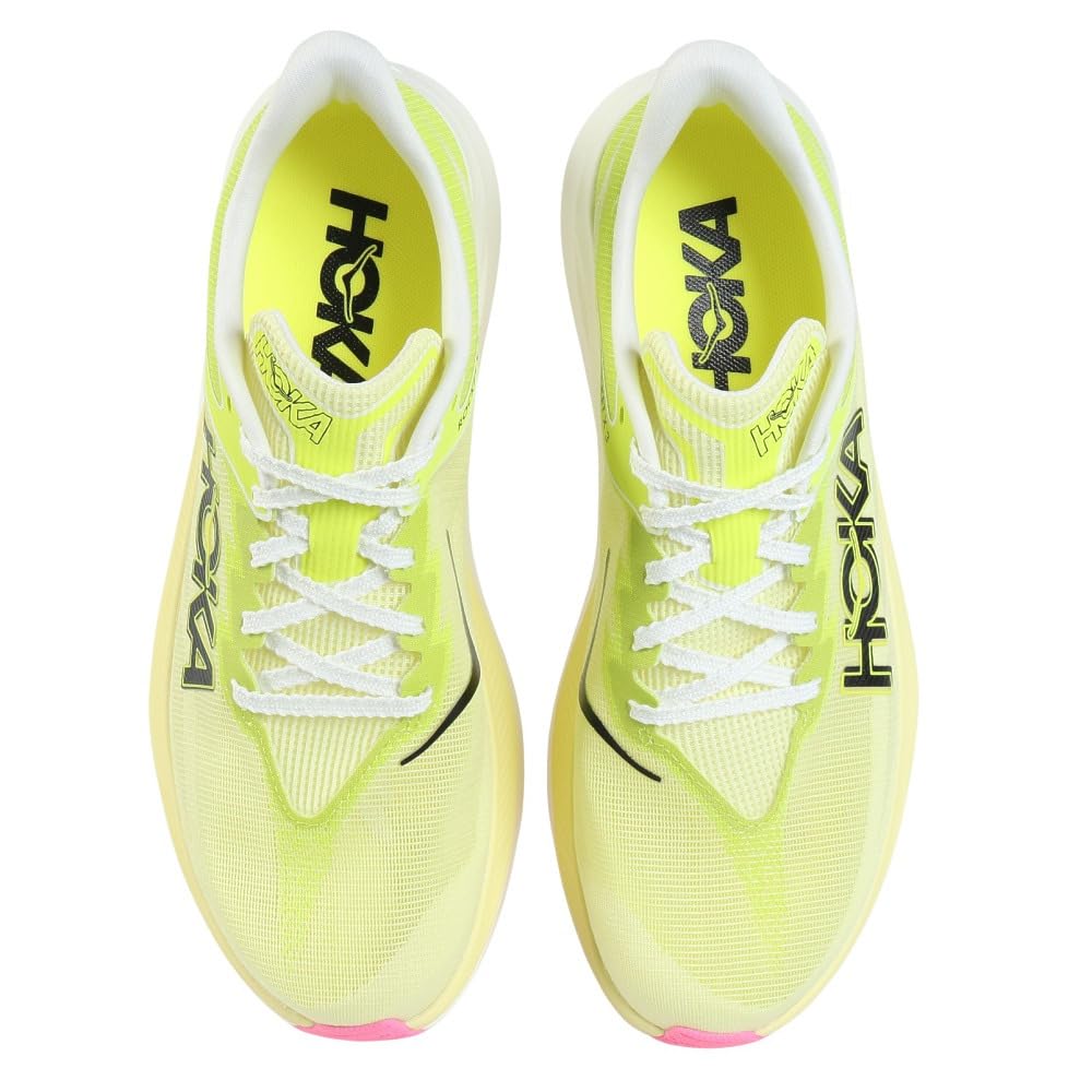 HOKA Rocket X 3 Running Training Club Sneakers Shoes, Shoes, Activities, Yellow, 1168724-SNLG (Yellow/27.0/Men's, Women's)