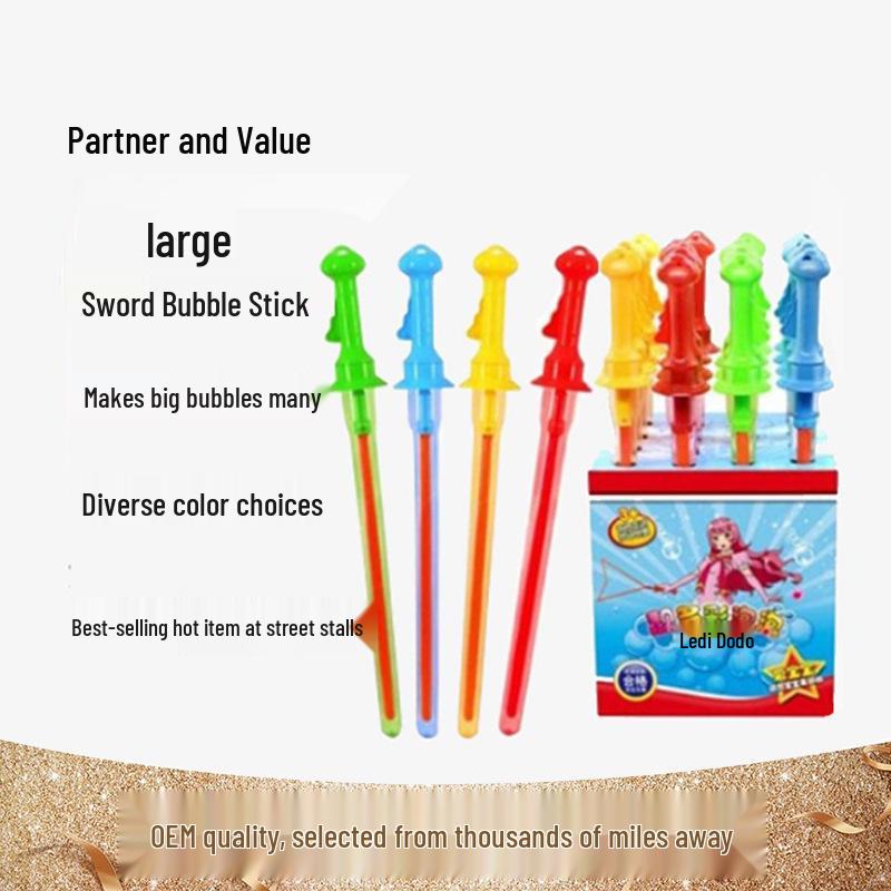 46CM Western Bubble Wand: Colorful Bubble Sword with Solution for Summer Fun