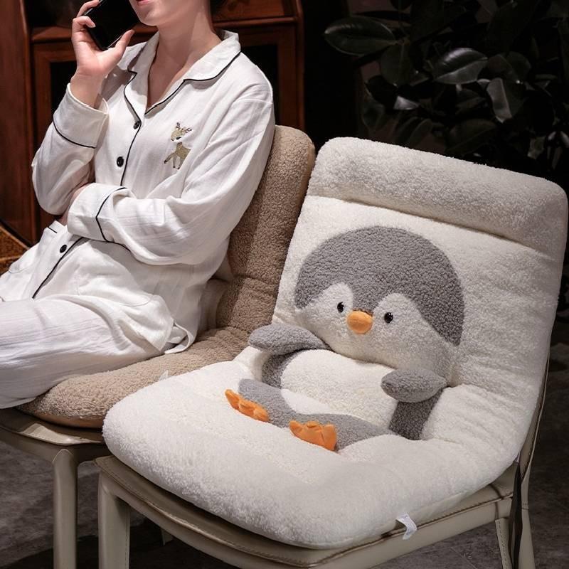 Cartoon Design Plush Toy Chair Cushion With Backrest For Hom Office Gift Doll
