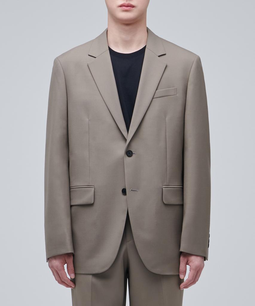 Musinsa Standard Wool Blend Relaxed Basic Blazer [Dusty Beige]