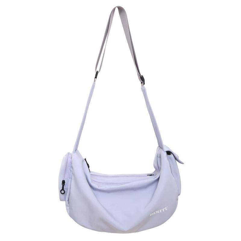 

Женская сумка через плечо большой вместимости, однотонная мужская сумка через плечо, студенческая сумка фиолетовый