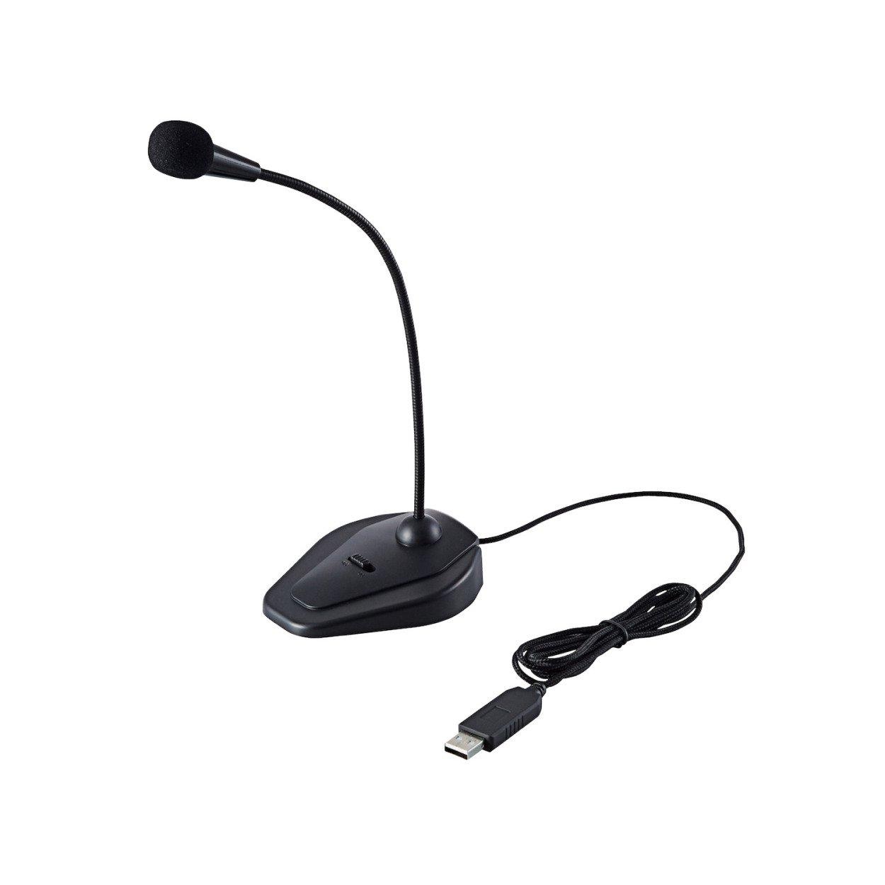 

Микрофон ELECOM USB-микрофон с выключателем черный HS-MC05UBK чёрный