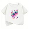 TShirt Printed Graphic Butterfly T Shirt Girls Summer Short Sleeve Tops TShirts Cute Girls Clothes Childrens Kids Tee