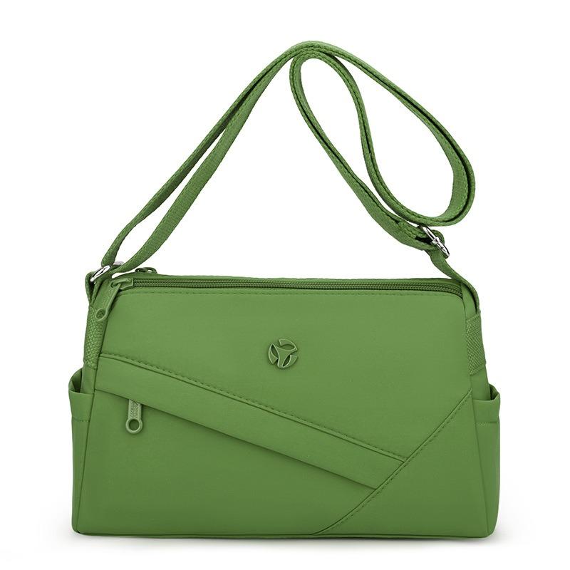 

Модная легкая вместительная сумка-мессенджер женская повседневная новая нейлоновая сумка с защитой от брызг трендовая многослойная сумка через плечо зелёный