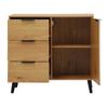 US Sideboard Buffet Cabinet Floor Storage Console Table Sideboard Cabinet With 1 Door & 3 Drawers For Home Entryway Living Room