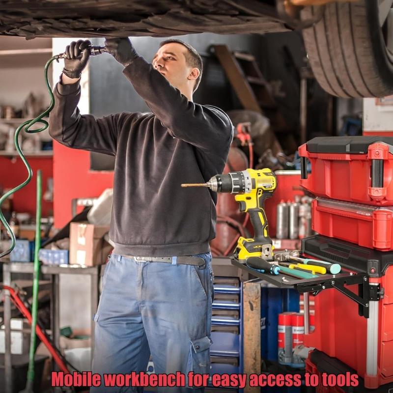 Stacja robocza do mocowania narzędzi z magnetyczną tacą Składany aluminiowy stół z mechanizmem szybkiego uwalniania do naprawy