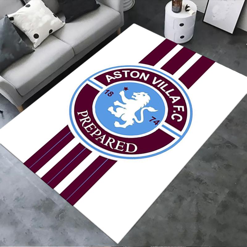 Tappeto Aston Villa per Soggiorno Camera da Letto Casa Decorazione Divano, Tappetino Antiscivolo per Giochi Bambini