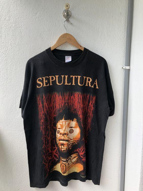90s Sepultura Roots 1996 Shirt Graphic Retro Classic Style Unisex Tshirt Unisex T-Shirt M