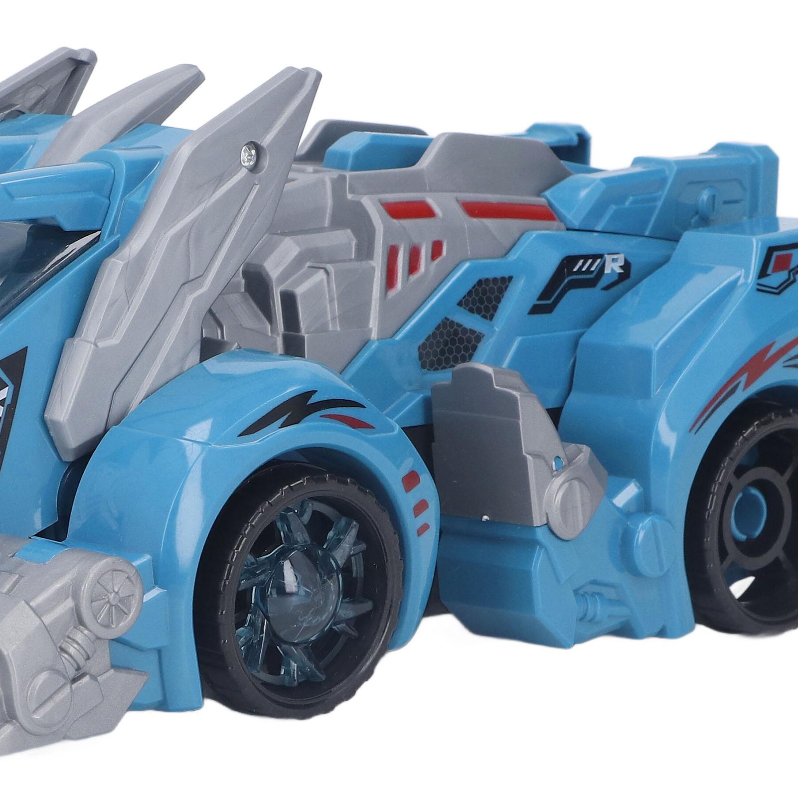 2 in 1 Kids Electric Dinosaur Car LED Light Music Transforming Dinosaur Car Mist Spray Dinosaur Deformation Car