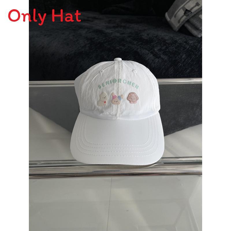 Cotton Baseball Cap With Embroidered Letters For Spring Summer Sun Protection