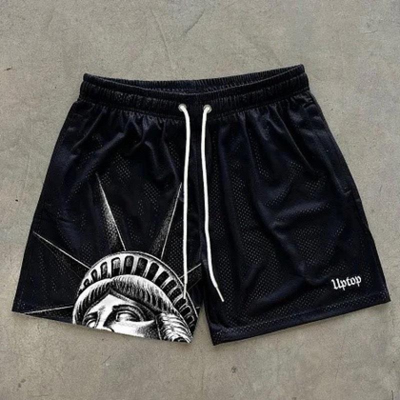 FlowStreet Summer Hot Selling 3D Printed Flame Printed Shorts, Quick Drying Sweat Absorbing Sports Shorts