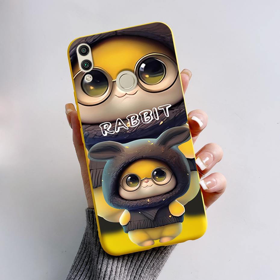 For Huawei Honor 8X Case Honor 8A 8C 8S Cover Cute Rabbit Panda Painted Soft TPU Phone Case For Honor 8A 8C 8S 8X Honor8X Fundas