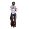 White Letter Cotton Short-sleeved T-shirt Women's New Summer Loose Oversize Half-sleeved Design Top