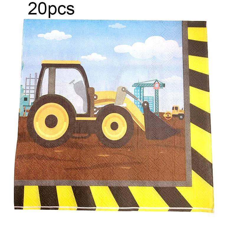 Exciting Excavator Vehicle Truck Party Supplies For Boys Birthday Celebration Decor