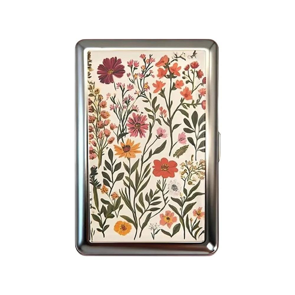Vintage-Style Vintage Card Case Metal Material Easy Snap Metal Case Versatile Design Multi-function Cash Case ID Card Holder