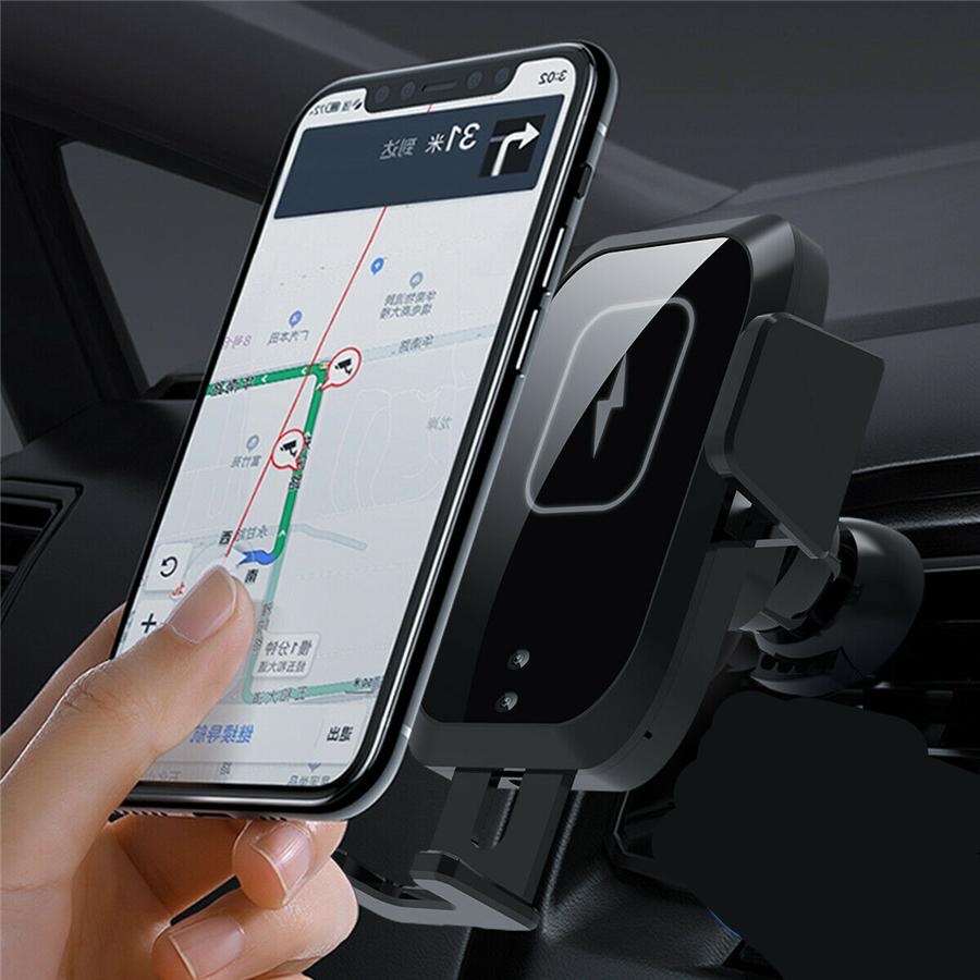 360° Automatic Clamping 10W Qi Wireless Fast Car Charger  Mount Air Vent Cell Ph