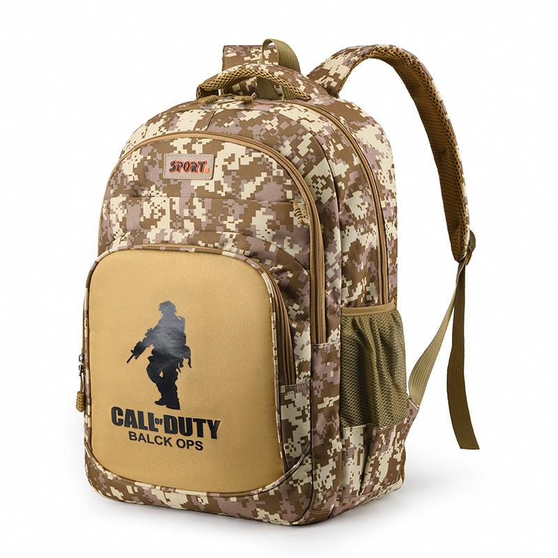 Camouflage backpack outdoor large-capacity schoolbag new computer bag fashion casual backpack men's