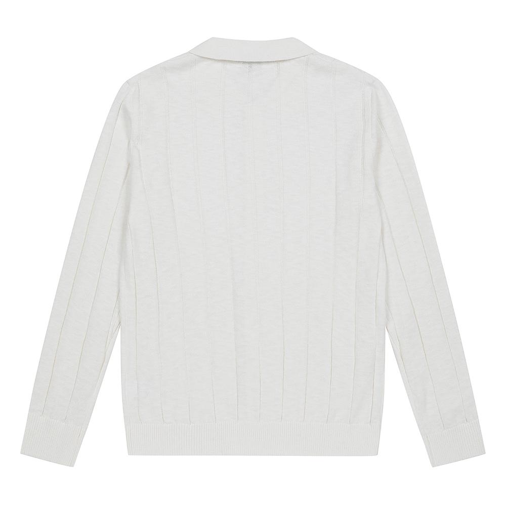 FERRAROMILANO Men'S Full Open Collar Sweater Ivory (A0Ca10261)