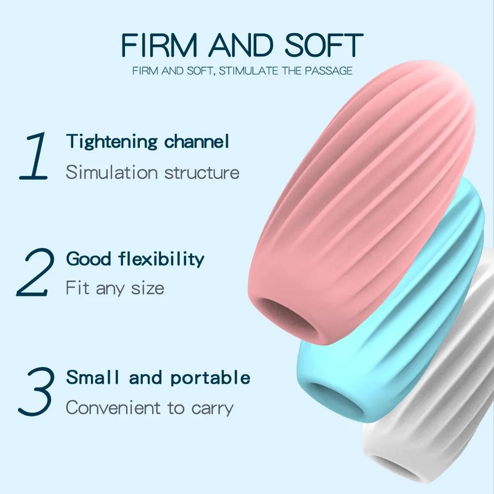Male Masturbator Cup Realistic Vagina Anal Soft Tight Pussy Erotic Adult Sex Toy For Men Portable Pocket Glans Masturbation Eggs