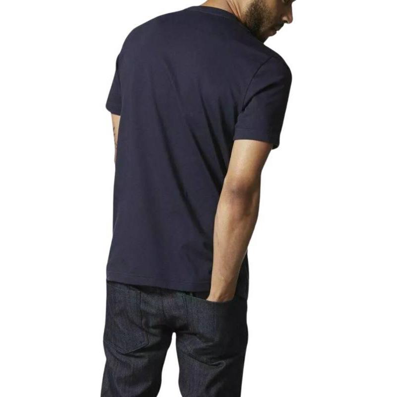 Adidas Originals Logo Print Straight Cut Short Sleeve Pullover T-Shirt Men Tops Blue AY7710