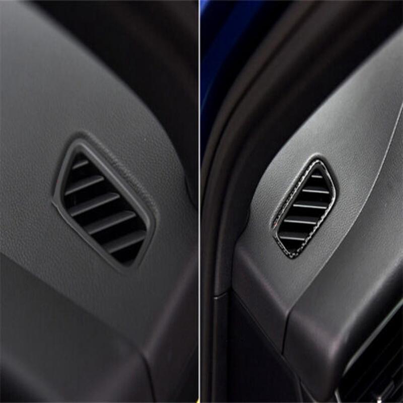 Authentic 2PCS Car Carbon Fiber trument Air Outlet Vent Trim Frame Parts Accessories For 2015- Macan