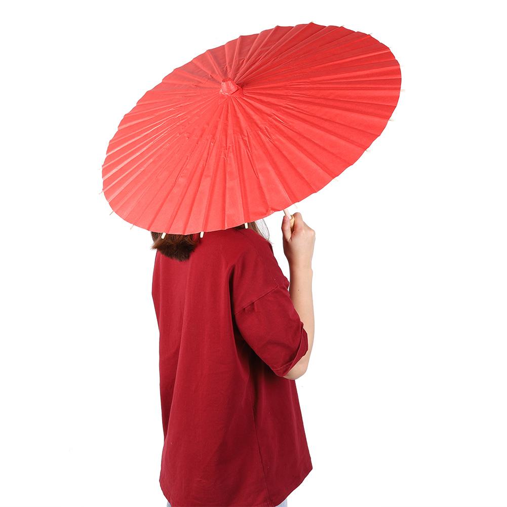 White Blank Paper Umbrella Decor Props for Kids   Hand Painting(Yellow)