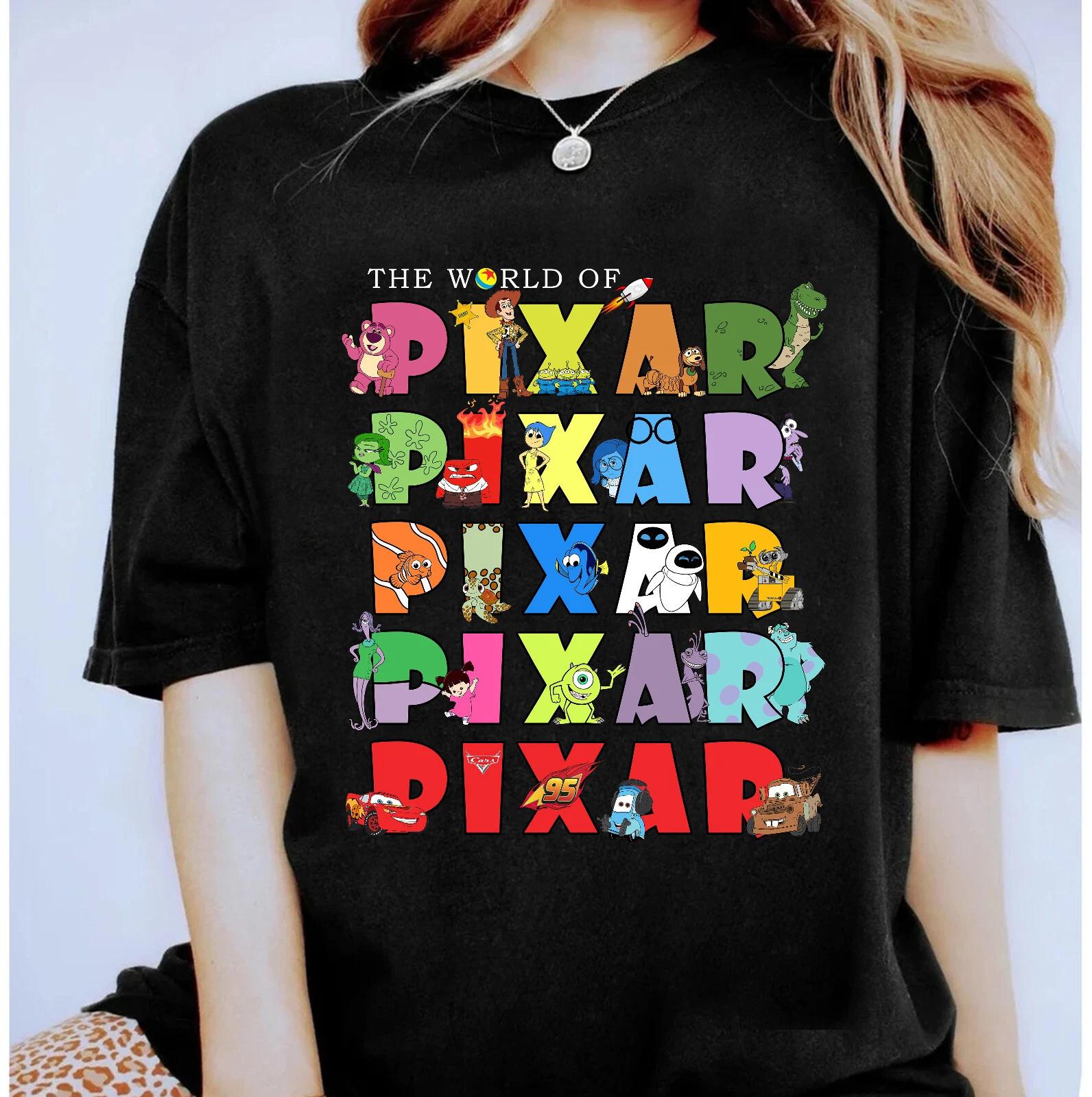 Футболка 100% Хлопок Мир Pixar Мужские Футболки Топ Дисней Пиксар Пиксар Фест Унисекс Взрослый Детская Рубашка 800046 3XL