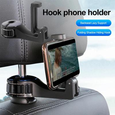 Auto-Rücksitz-Haken, multifunktionaler Auto-Kopfstützen-Haken mit Handy-Halterung, Auto-Rücksitz-Aufhänger-Haken für Tasche, Regenschirm, Einkaufstüte