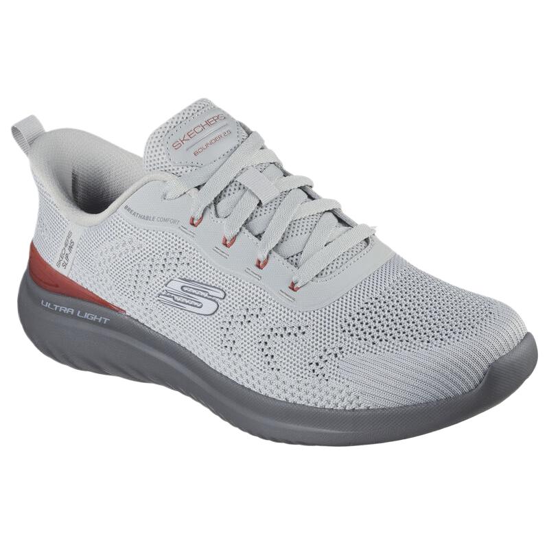 Skechers Bounder 2.0 Comode Moda Versatili alla Moda Scarpe da Allenamento Basse Sneaker Uomo Grigio 233031-GYRD