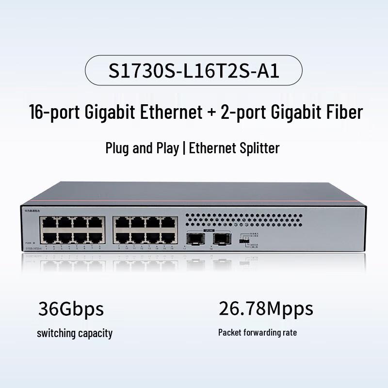 

Huawei S1730S-L16T2S-A1 Managed Ethernet Switch