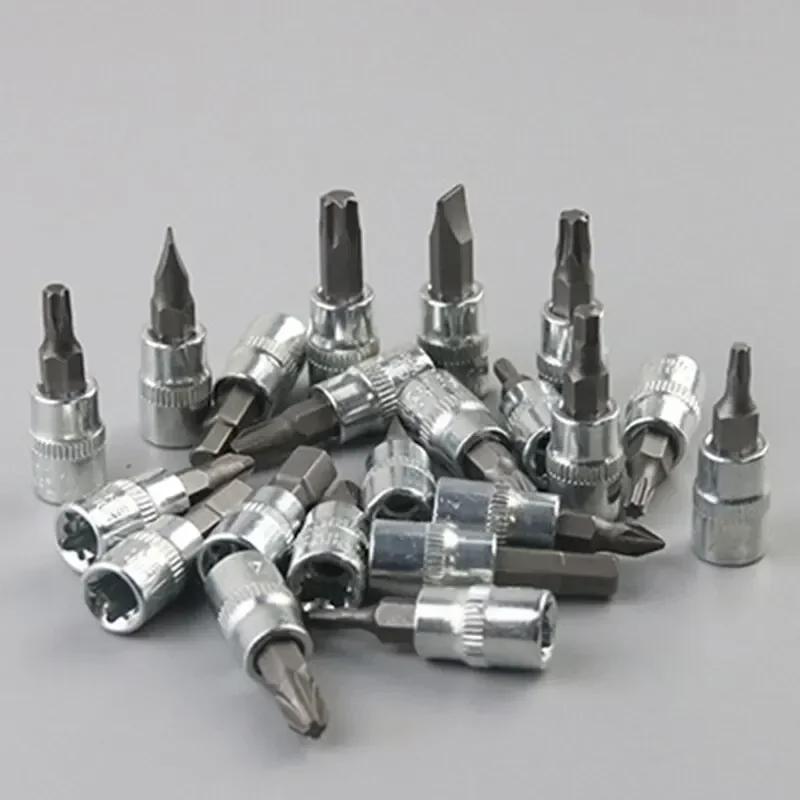 46PCS Car Repair Tool Kit 1/4 Inch Socket Set Car Repair Kit Pry Ratchet Torque Wrench Combination Car Maintenance Tools