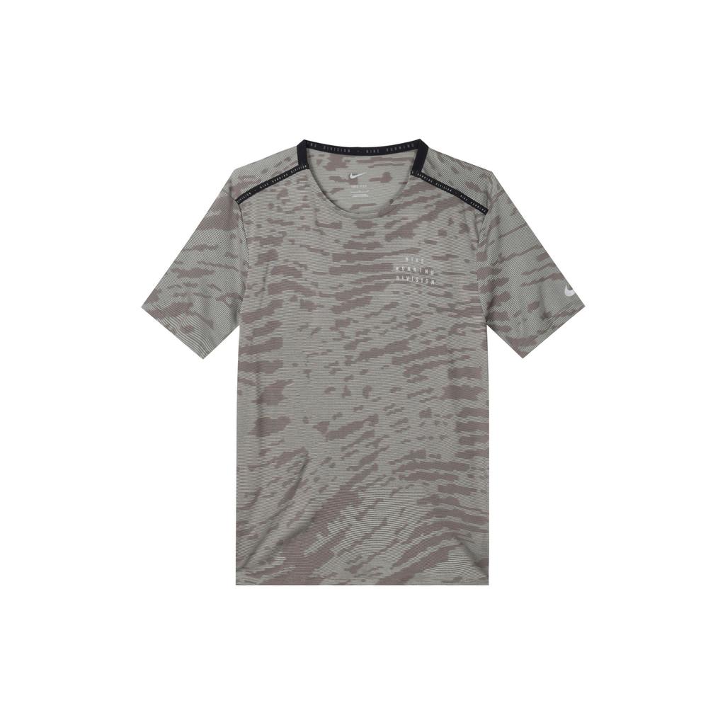 Nike Irregular Pattern Full Print Crew Neck Training T-Shirt Men Tops Grey DM4637-017