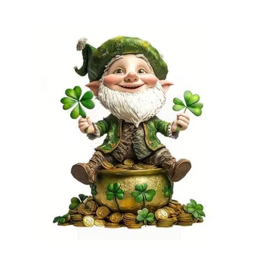 St. Sint Patrick's Dag Acryl Tafelbord 2D Ierse Klavertje Vier Kabouter Tafelblad Ornament voor Binnen Huis Bureau Plank Decoratie