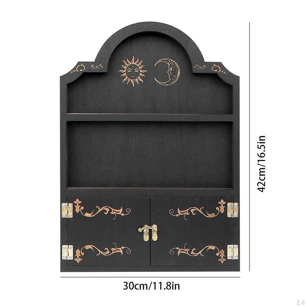 Antique Wood Shelf Stand, Versatile Floating Organizer for Apartment Use