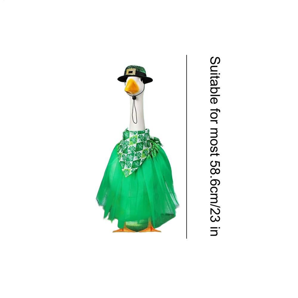 

Наряды для утки во дворе на все сезоны, одежда для утки для газона и крыльца, костюм, декоративная одежда, сезонный садовый декор на День благодарения зелёный