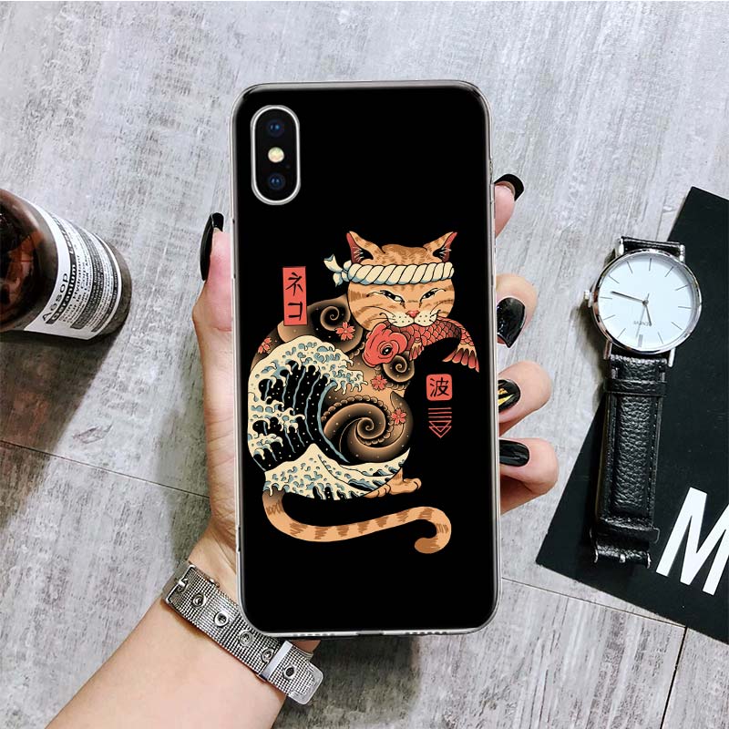 

Рамен Суши Самурай Тату Кот Чехол для Телефона Для iPhone 17 Air 16 15 Plus 11 14 Pro Max 13 Mini 12 7 8 + SE Рисунок Арт Индивидуальный iPhone 14 Pro Max