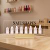 Acrylic Nail Shapes Display Board With Wood Base Mannequin Fingertips And Nail Shape Guide Static Artwork Sign For Salon Decor