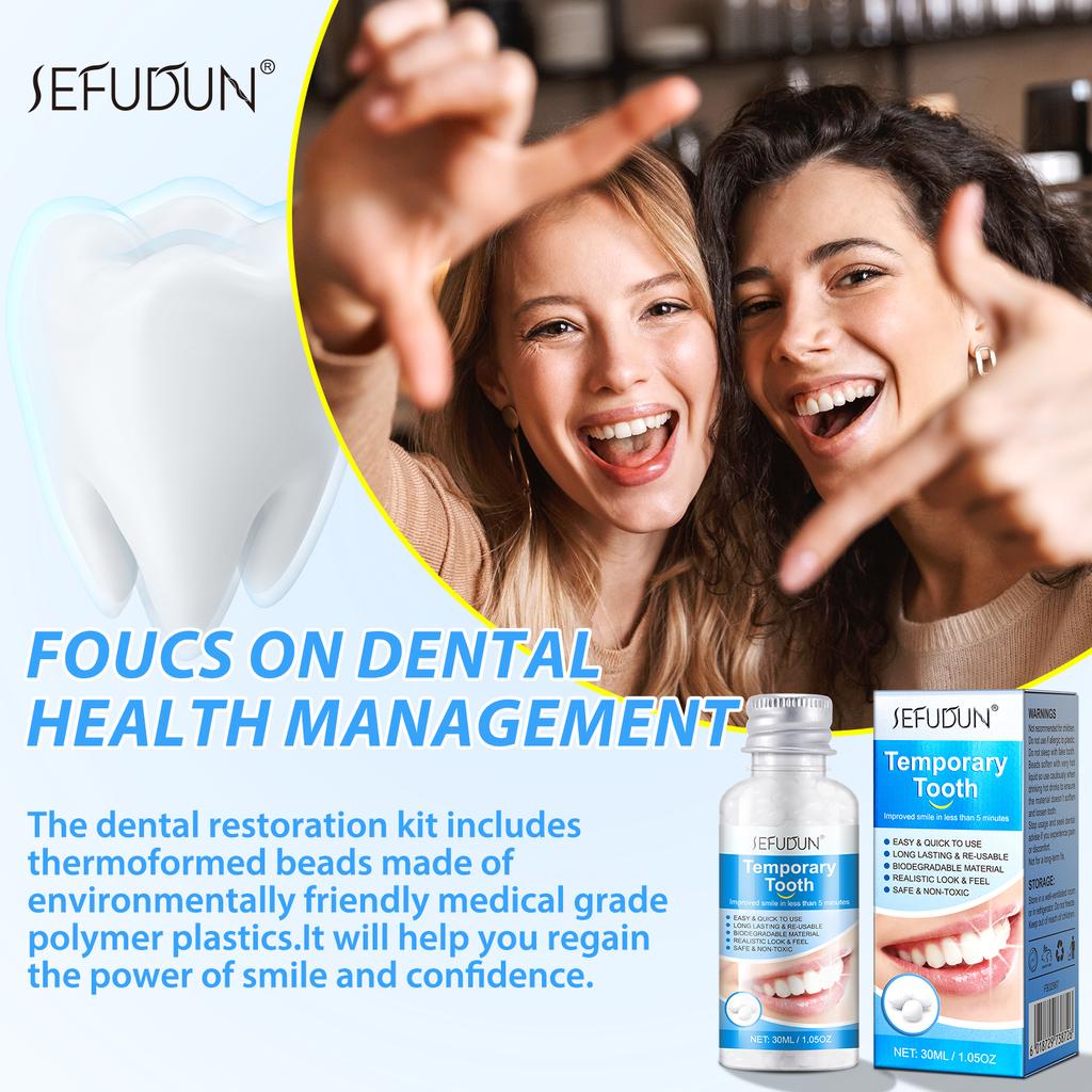 Tooth Repair Temporary Tool for Temporary Restoration of Missing Broken Teeth Replacement