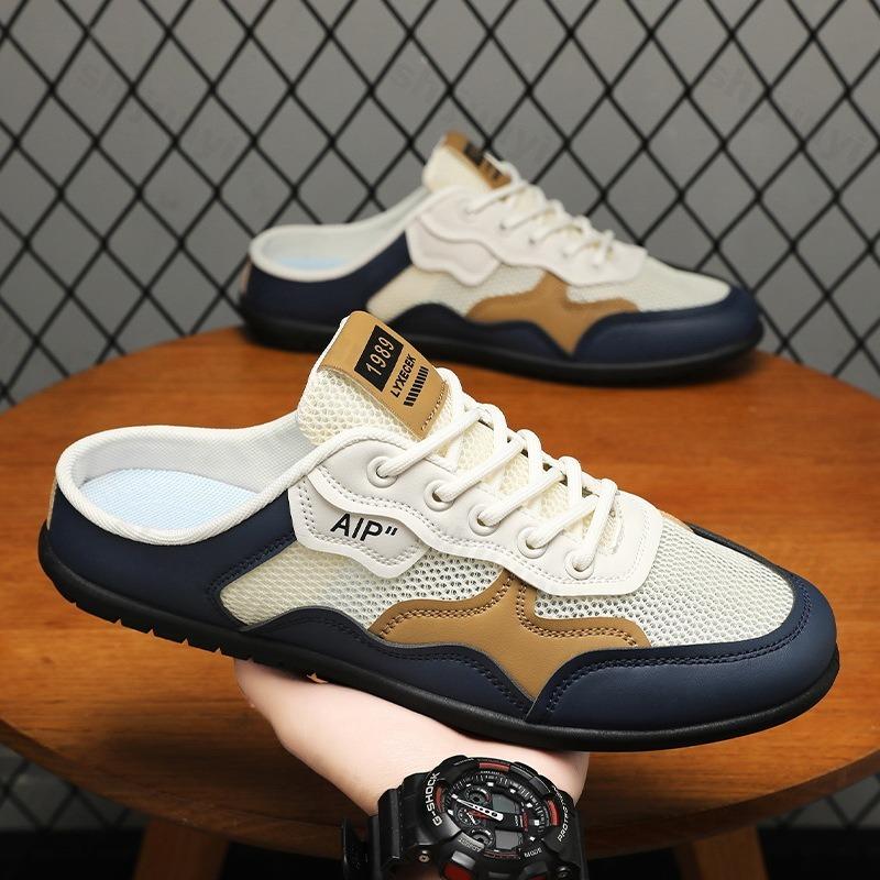 Men's Half Slippers Fashion Soft-soled Summer Men Trendy Bottom Casual Shoes Soft Sole Support Shoes Sneakers Zapatos De Hombre