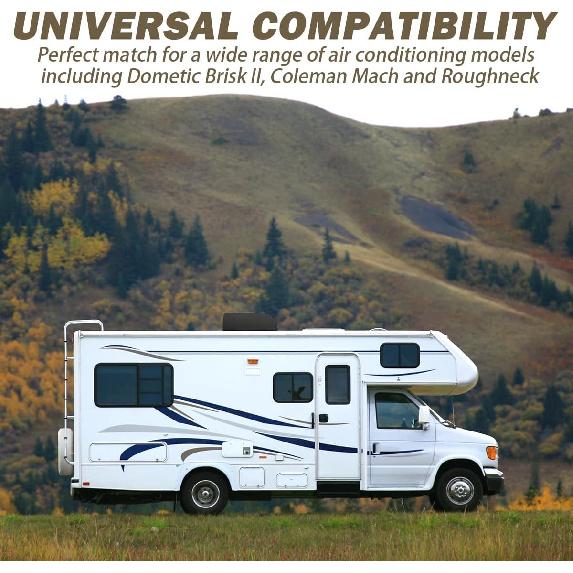 1 PCS 600D Oxford Fabric RV Air Conditioner Cover, RV Trailer Top Air Conditioner Cover For Dometic Brisk II, Coleman Mach I,II,III, Mach 3 Plus,